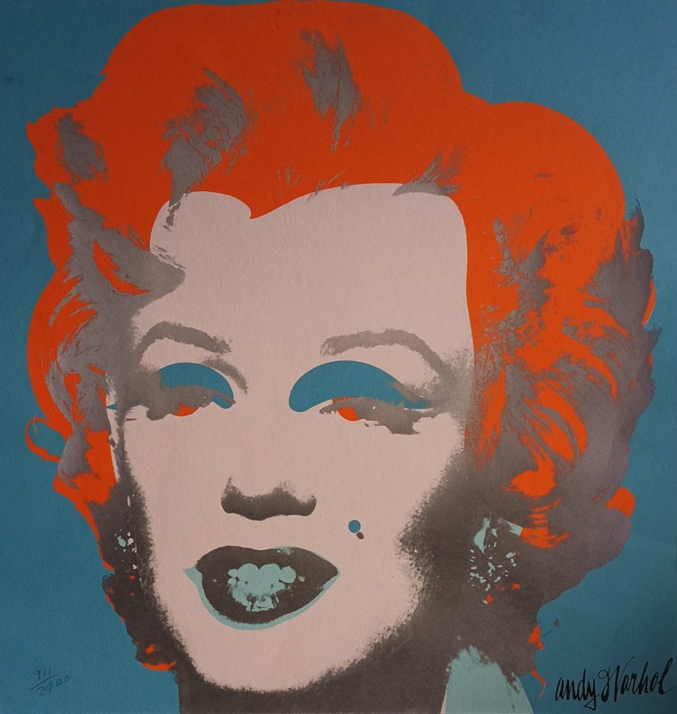 Andy Warhol Marilyn Negative orange blue CMOA Carnegie Museum of Arts Pittsburgh Numbered Signed